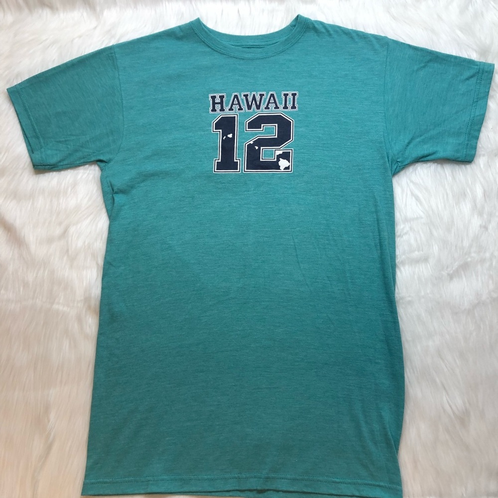 Billabong T-Shirt Teal HAWAII 12 🌸 Size Small